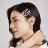 Dofash Snap hair clips metal grips 5cm/2in basic hair accessories 12pcs (Blonde 6pcs+light brown 6pcs)