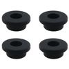 HJGarden 4PCS 25mm Environmentally-Friendly Snap Rubber Grommet Plug Mount or Electrical Box Cable Pipe Black