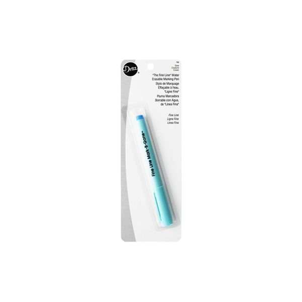 Dritz 700 The Fine Line Marking Pen, Water Erasable, Blue, 1 Count (Pack of 1)