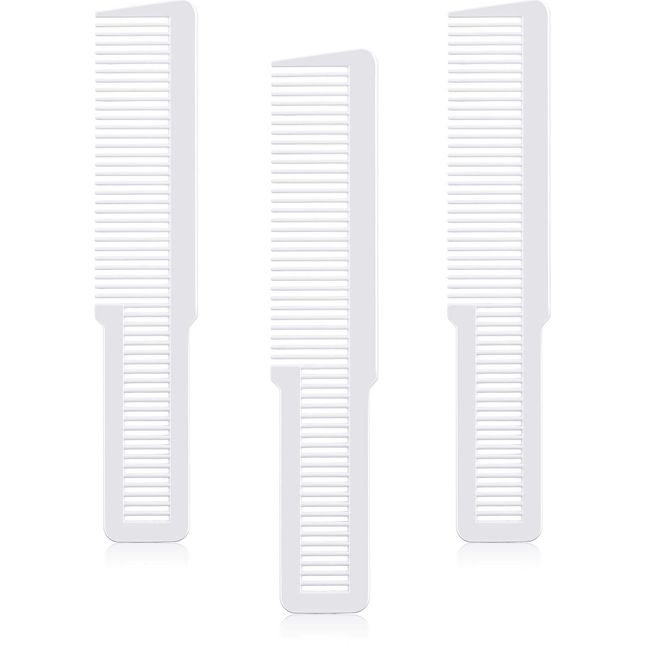 Potchen 3 Pieces Clipper Cutting Comb, Styling Comb, Barber Blending Styling Hair Comb, Heat Resistant Hair Cutting Combs for Barbershops, Households, Men and Women (White)