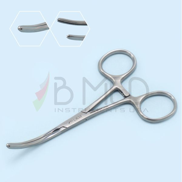 DeBakey Ring Handled Bulldog Clamp Curved 4 3/4" Cardiovascular Instruments