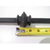 36" SOLID IRON SINGLE SQUARE KNUCKLE DOUBLE TWIST BALUSTER STAIR RAIL BLACK*NEW*