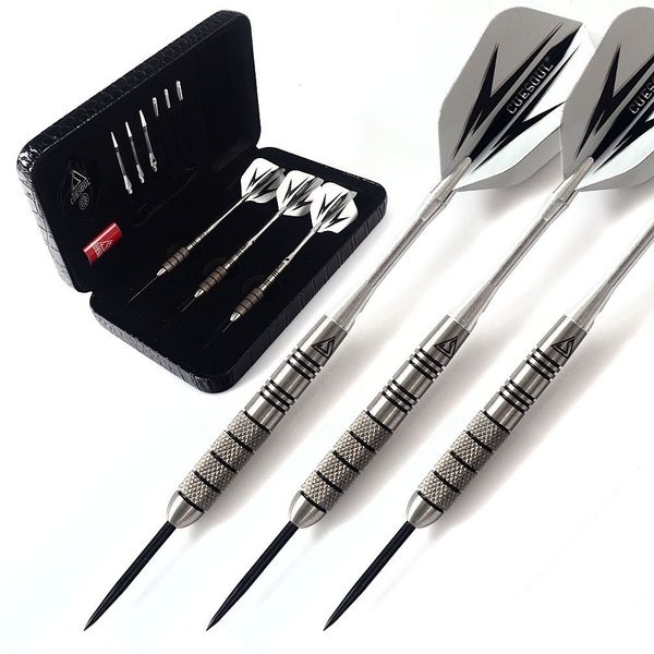 CUESOUL 30 Grams Tungsten Steel Tip Darts Set 95% Tungsten with Luxury Case