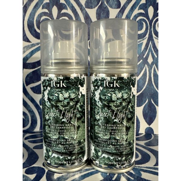 2 - IGK Direct Flight Multi-tasking Matcha Dry Shampoo  TRAVEL 2oz Each