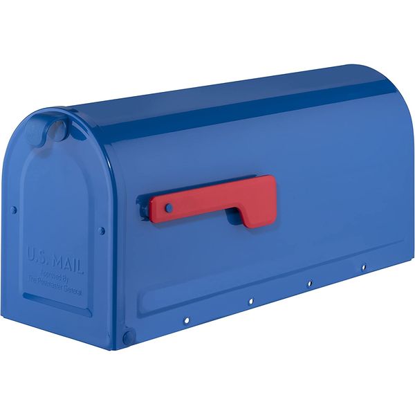 MB1 Architectural Mailbox Post Mount Medium Blue Galvanized Steel Metal New