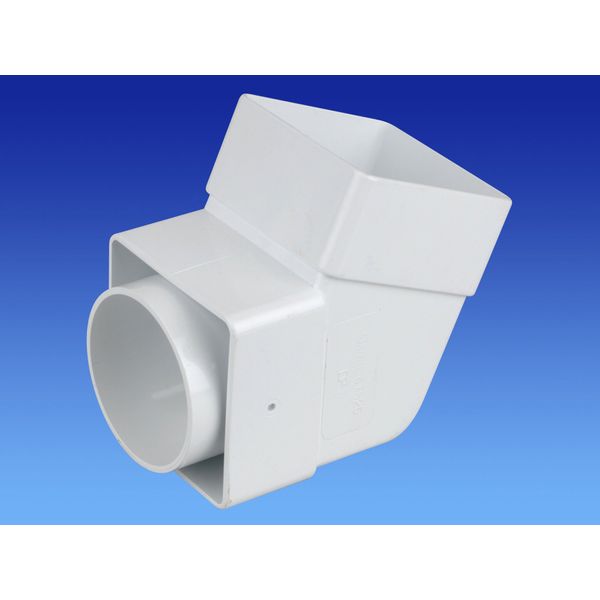 Wavin OSMA 4T825 White Offset Bend/Elbow - Socket for 61mm Square downpipes