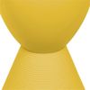 LeisureMod Boyd Modern Plastic Ribbed Round End Table in Yellow