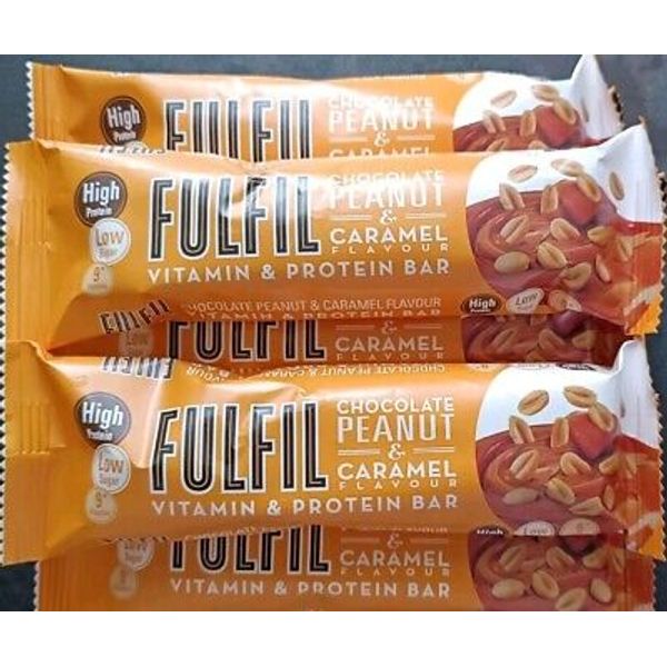 FULFIL Vitamin and Protein Bars 5 x 55 g Chocolate Peanut & Caramel Sugar Free