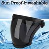 BHONGLY High Definition Plastic Face Shield Mask - Reusable Work Full Face Shield Dust Mask (Dark Grey)