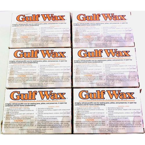Lot of 6 Fresh 16oz Paraffin Canning Candle Gulf Wax