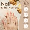 Modelones Builder Nail Gel 6 Colors, 8-in-1 Set for Nails, Hard Strengthener Extension Color Base Rhinestone False Tips Glue in a Bottle, Gifts Women