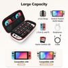 Younik Carrying Storage Case for NS Switch / Switch OLED, Large Storage Case for Switch Console & Accessories(Red and White )