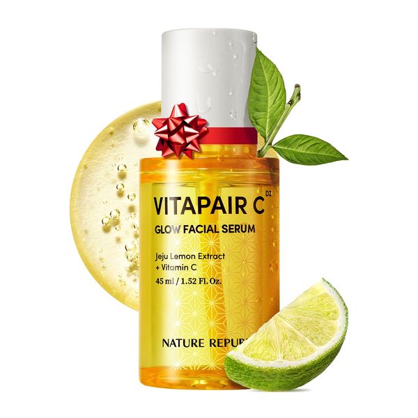 Nature Republic Vitapair C glow facial Serum, Niacinamide, Centella Asiatica Extract,Tranexamic Acid,Citrus Lemon Fruit Extract, Vitamin C Serum, Glow Skin, Korean Skin Care 45ml / 1.52 fl oz