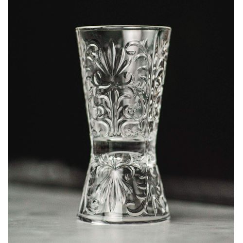 “Paris Hotel Bar” 1930s Etched-Crystal Double-Sided Cocktail Jigger (Gift Box Collection)