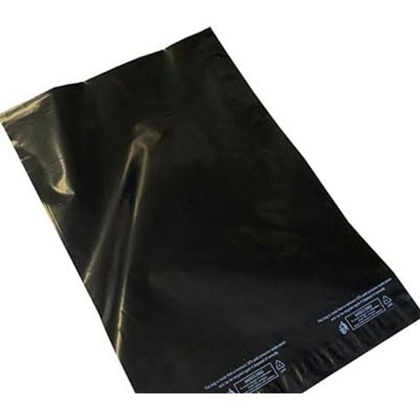 Black 9" x 12" Plastic Mailing Bags 50 Pack
