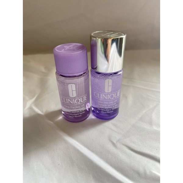 2 x CLINIQUE Take The Day Off Makeup Remover For Lids Lashes & Lips 2 oz TOTAL!