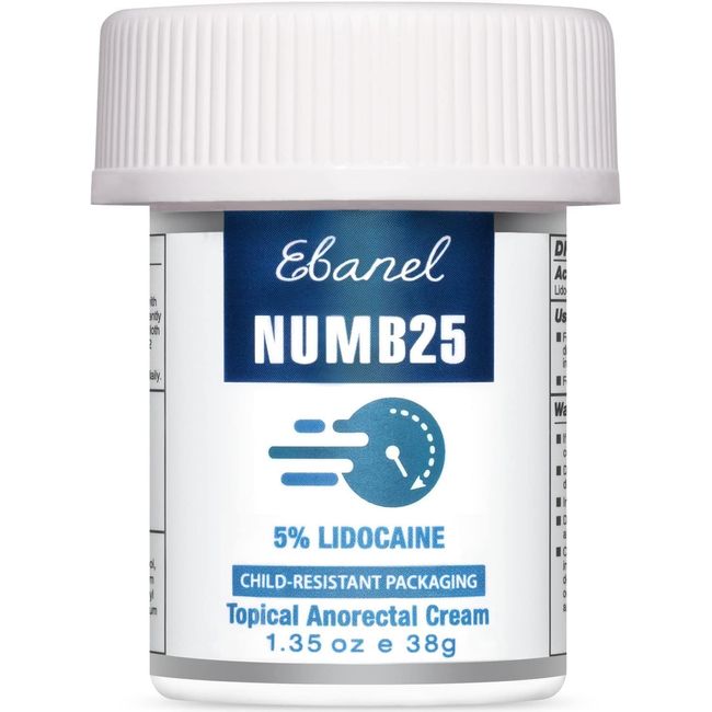 Ebanel 5% Lidocaine Numbing Cream Maximum Strength Numb25 Topical Anesthetic E