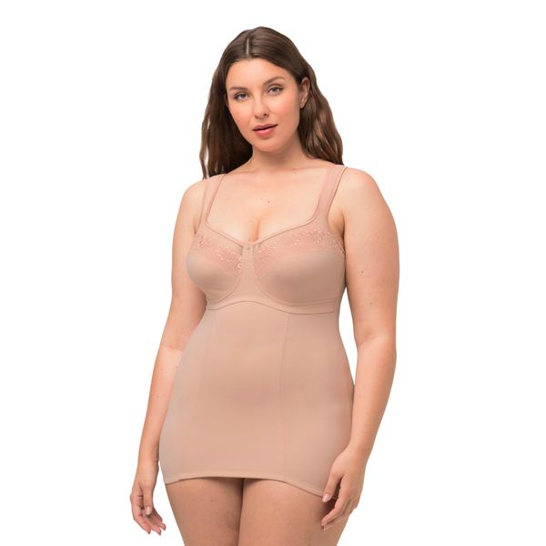 Ulla Popken Damen Shaping-Top Unterhemd, schwarz, 85C