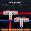 Compact joint connector, CTRICALVER 12 pcs one button connector, T-shaped connection terminal, fixable connector