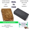 Organic African Black Soap 100g - Antibacterial Body Wash & Hand Wash - Eczema, Dry Skin, Psoriasis, Scar Removal, Face Wash & Moisturiser, Authentic Raw from Ghana.