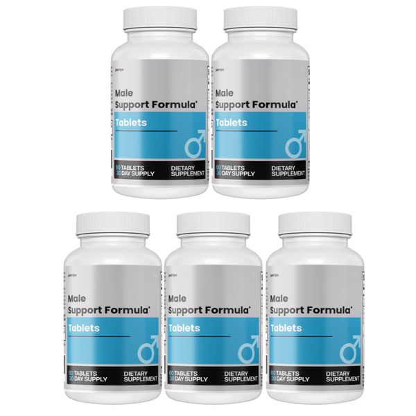 Male Support Supplement, Advanced Dietary Formula - 5 Bottles