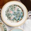 24pc Bone China Dinner Service Set Porcelain Dinnerware MORRIS GARDEN Turquoise
