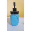 Rustic Farmhouse Blue Painted Sealed Mason Jar Soap Dispenser