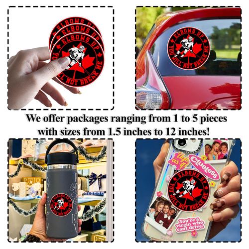 Elbows Up Hockey Canada is Not for Sale Sticker You Will Not Break Me Decal Waterproof Vinyl Decal for Water Bottles Tumblers Laptops Hard Hat Cars Kindle for Women Men