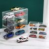 Model Car Diecast Display Case 1:64 Scale 8 Car Compartment with Locking Latch