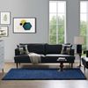 Modway Soft Fluffy Shag 5x8 High Pile Solid Area Rug in Navy