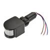 sourcing map Motion Sensor 12V Infrared PIR Detector Switch Wall Mount for Floor Light Black