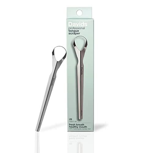 Davids 100% Medical Grade Stainless Steel Professional Tongue Scraper