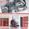 Pan Organizer Rack for Cabinet, Pot Rack with 3 DIY Methods, Adjustable Pots ...