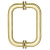 CRL GENS3BR Polished Brass Geneva Shower Pull and Hinge Set