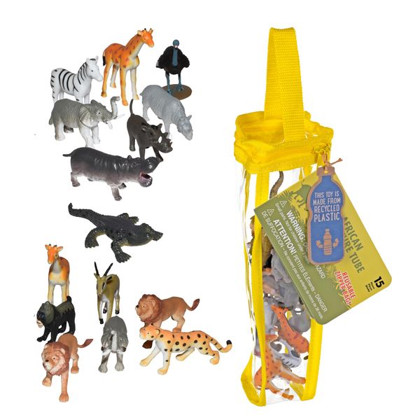 Wild Republic Nature Tubes Eco Africa,Toy Figures, Educational Toys, Interactive Play Set, Eco Friendly