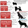 My Identity Doctor Hearing Dog ID Tag Custom Engraved Rectangle Plastic -Red - Medium