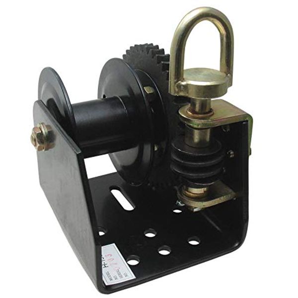 2000 lb Worm Gear Winch Single Drum (620A), Self-Locking, Powder Coated
