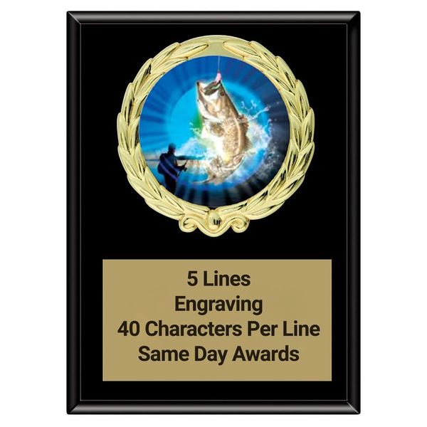 Same Day Awards Magic Fishing Plaque (6"X8") - Engraving Included