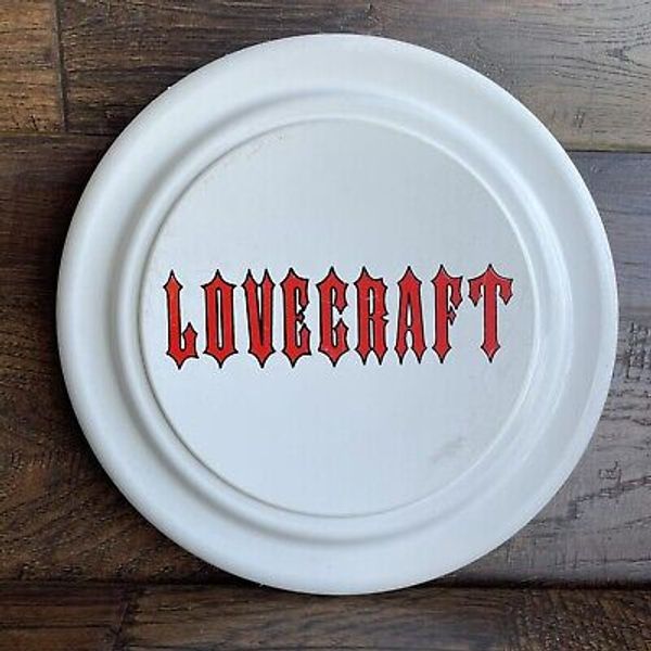 Vintage LOVECRAFT Made In USA White Flying Disc Frisbee