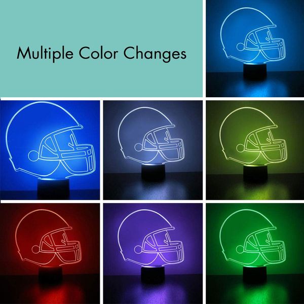 Mirror Magic Officially Licensed University of Oklahoma Sooners Football Helmet Sports Fan Lamp/Night Light - LED - Personalize for Free