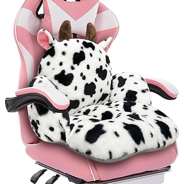 Cute Chair Cushion, Gaming Chair Cushion with Backrest Non-Slip, Comfy Seat Cush