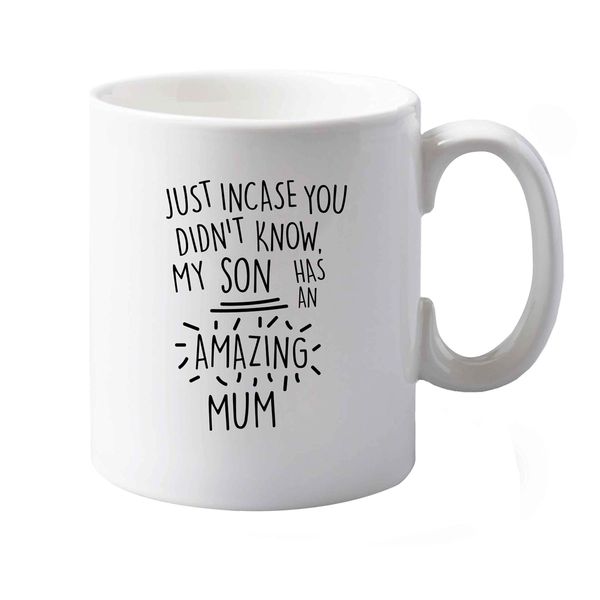 Flox Creative 10 oz Ceramic Mug My Son Has Amazing Mum Back Both Sides