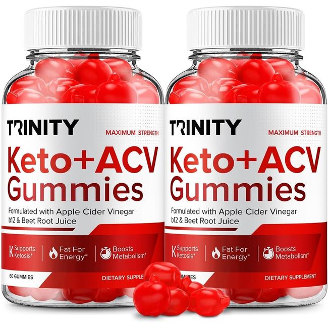 (2 Pack) Trinity Keto ACV Gummies Trinity ACV Keto - Advanced Formula Shark...