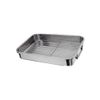 LARGE SIZE 37X28CM STAINLESS STEEL ROASTING TRAY with GRILL