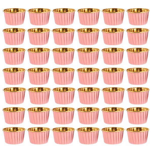 OUNONA Muffin Cups Molds, Paper Glassine Cups, 100 Pieces, Cupcake Muffin Pans, Paper, Baking Cups, Tart Muffin Cups, Microwave Oven, Heat Resistant, Oil Resistant, Pastry Supplies, Pink