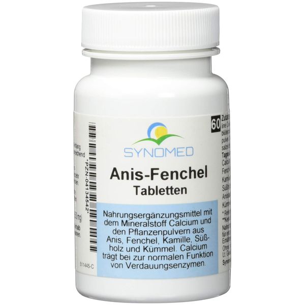 SYNOMED Anise Fennel Tablets, 60 Tablets (33 g)