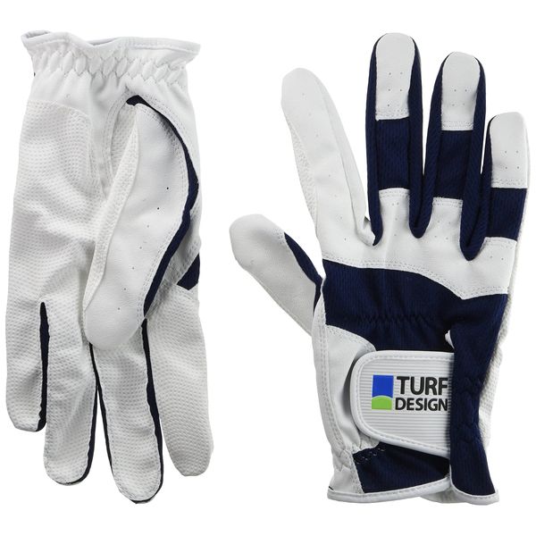 Turf Design TDGL-2170 Golf Gloves, White/Navy, M, multicolor (white / navy)