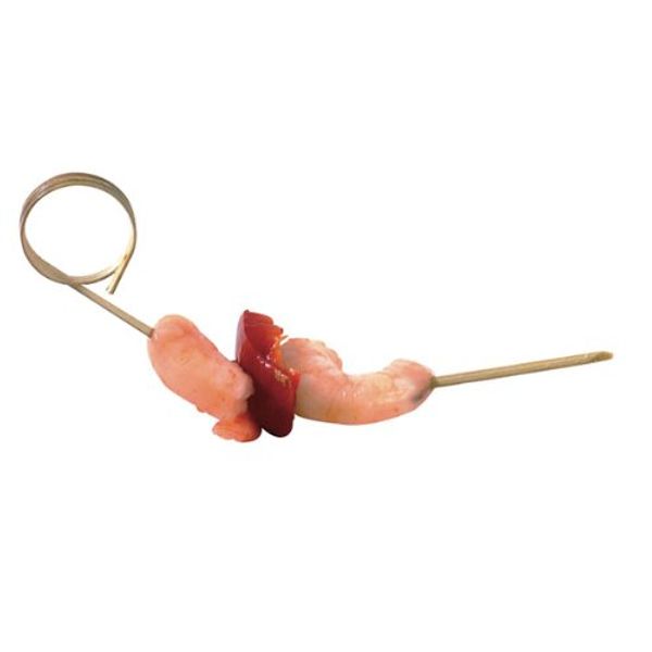 Eco Friendly 4 Inch Curved Bamboo Skewer