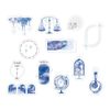 World Craft KFS-031 Glitter Clear Flake Sticker Fantasy