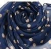 TRIXES Ladies Cream Polka Dots on Navy Blue Fashionable Scarf